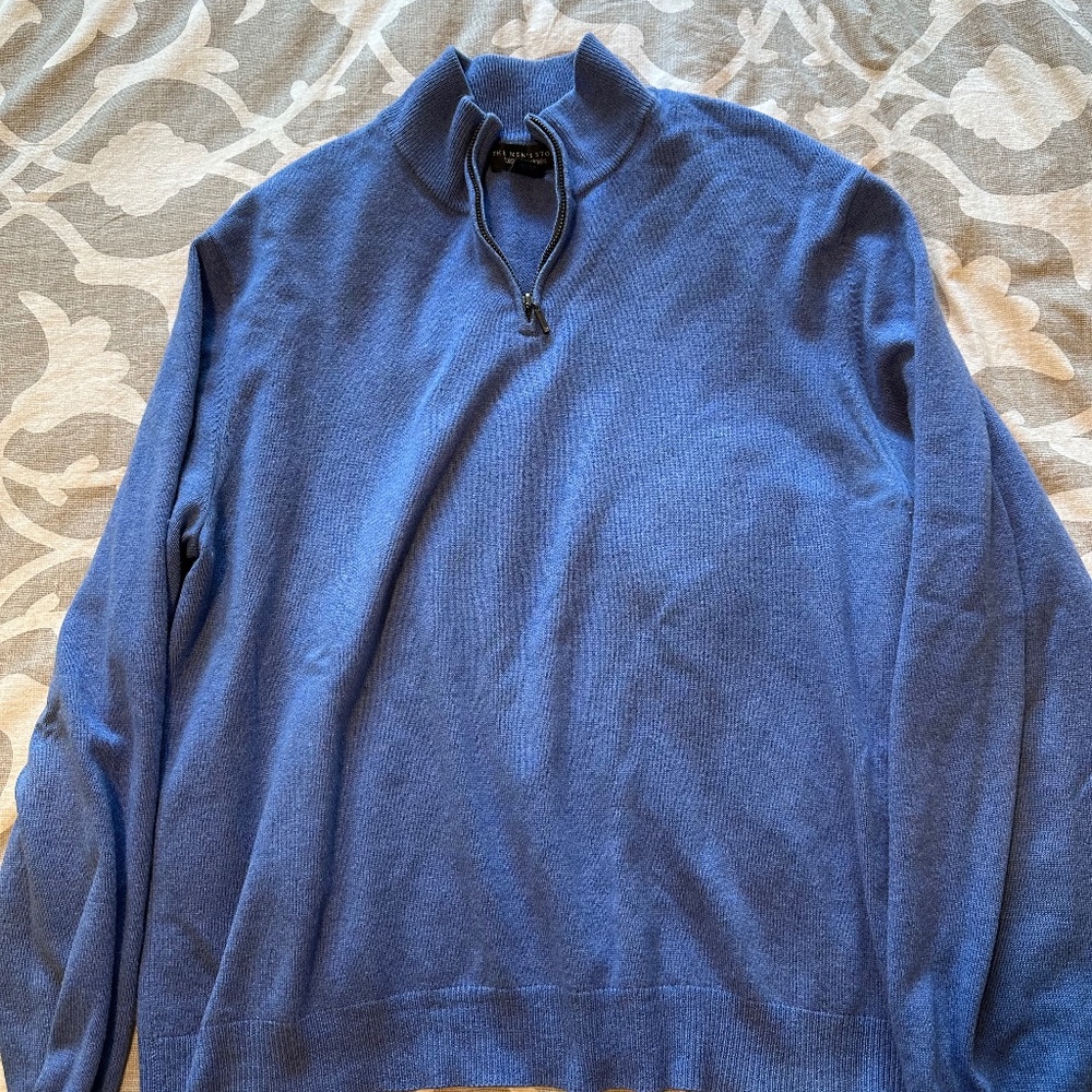 Bloomingdale’s The Men’s Store Cashmere Quarter Zip Sweater